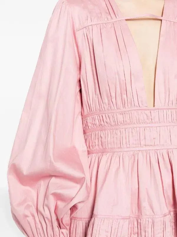 Aje Fallingwater Ruched Mini Dress Chalk Pink Size 8 photo 6