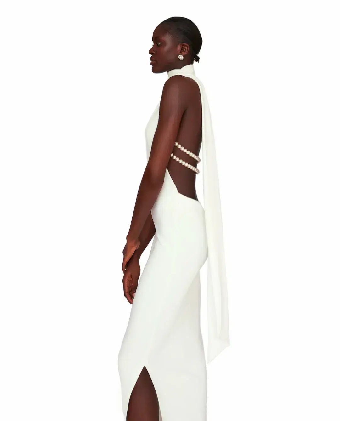 Khanums Kara Dress White Pearls Size 6 photo 3