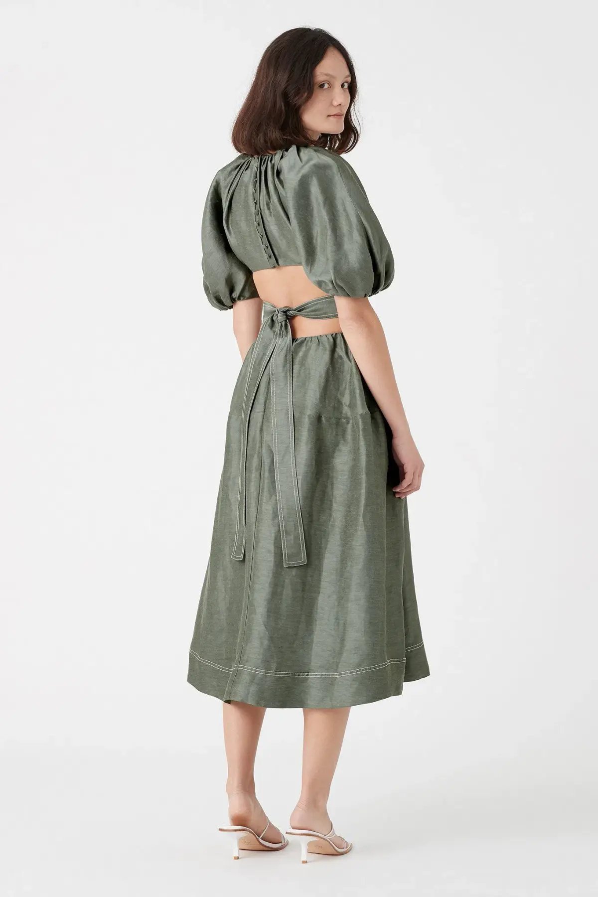 Aje Mimosa Dress Green Size 6 photo 2