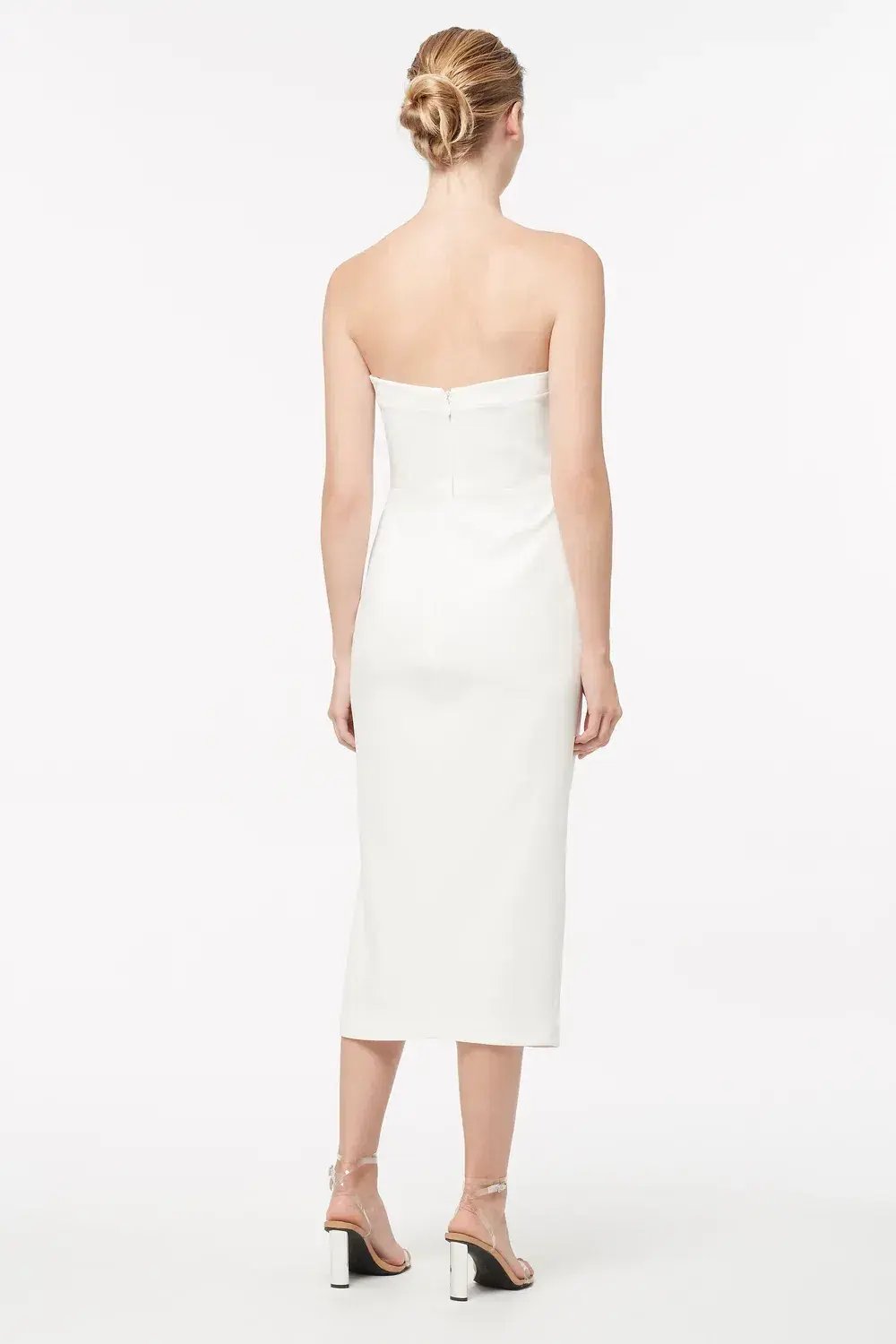 Manning Cartell Hit Predictor Strapless Midi Dress White Size 8 photo 2