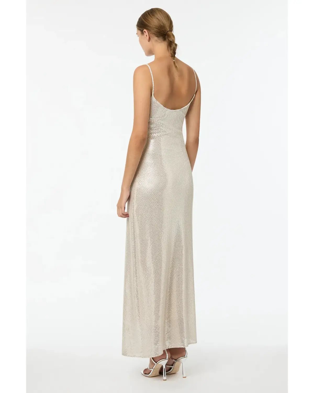 Manning Cartell High Voltage Slip Dress Nude Silver Size AU 8 photo 3