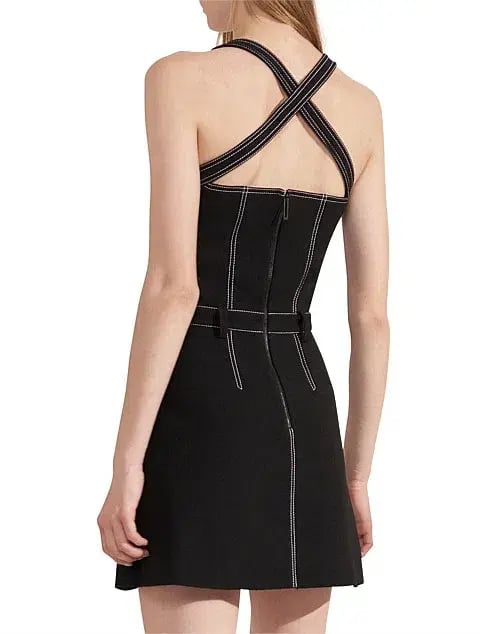 Dion Lee Stitch Tuck Mini Dress Black Size AU 10 photo 4
