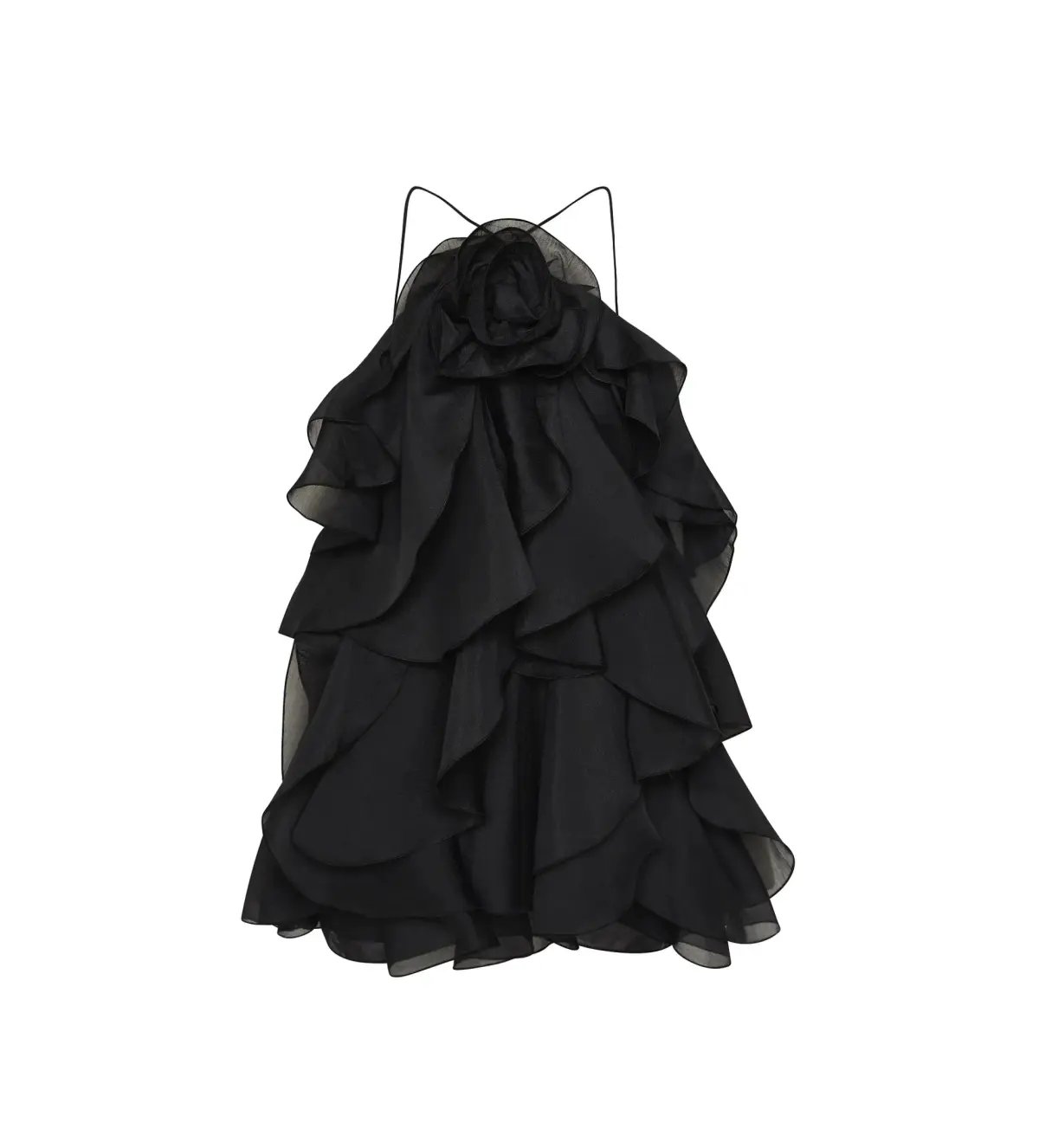 Aje Pandorea Layered Mini Dress in Black Size L / AU 12 photo 4