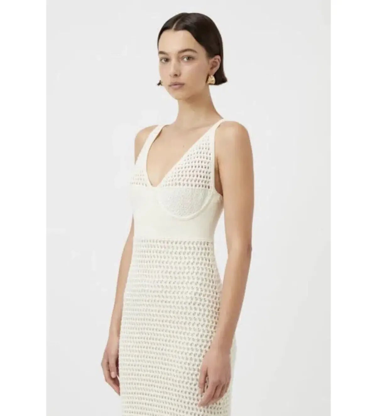 Camilla and Marc Lapis Midi Dress in Cream Size M/AU 12 photo 2