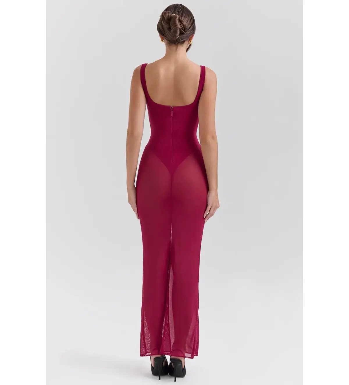 House of CB Robina Maxi Dress Wine Size 8 photo 7
