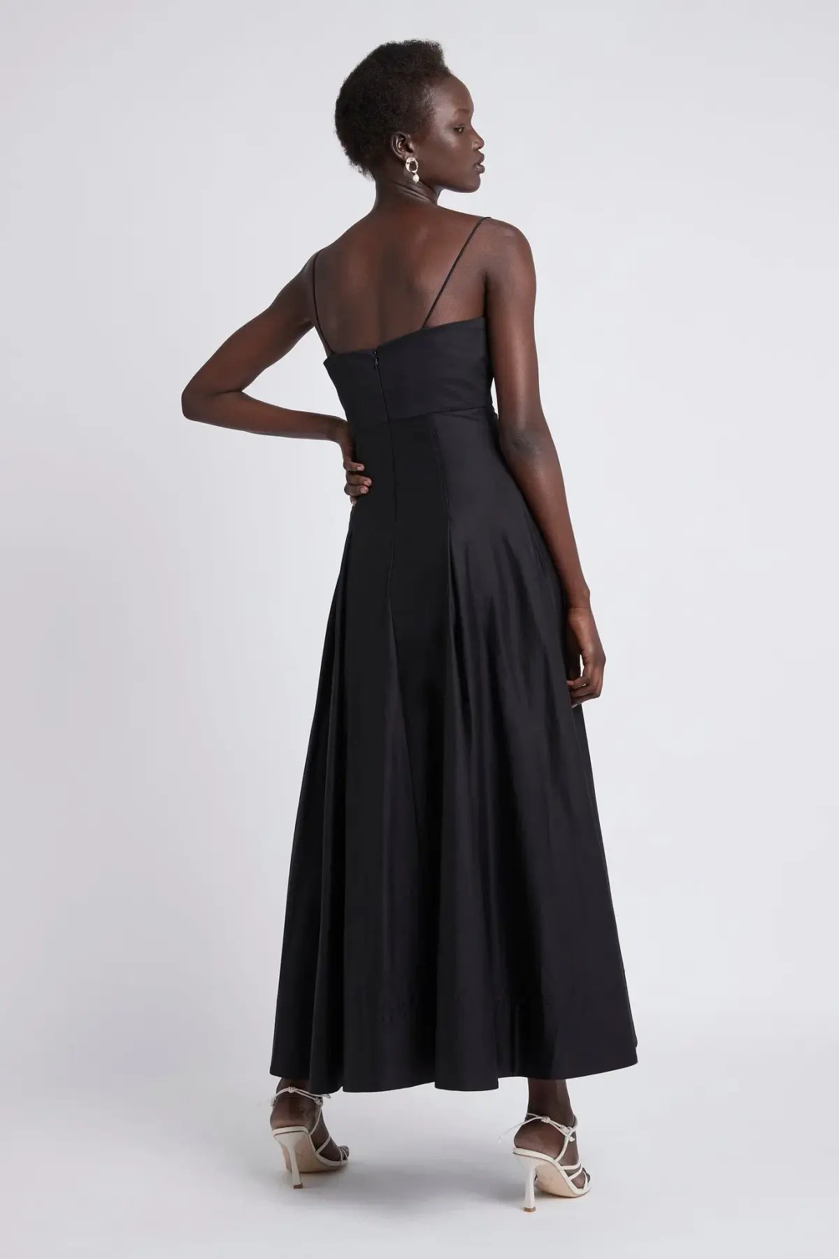 Aje Solstice Strappy Ring Midi Dress Black Size 8 photo 3