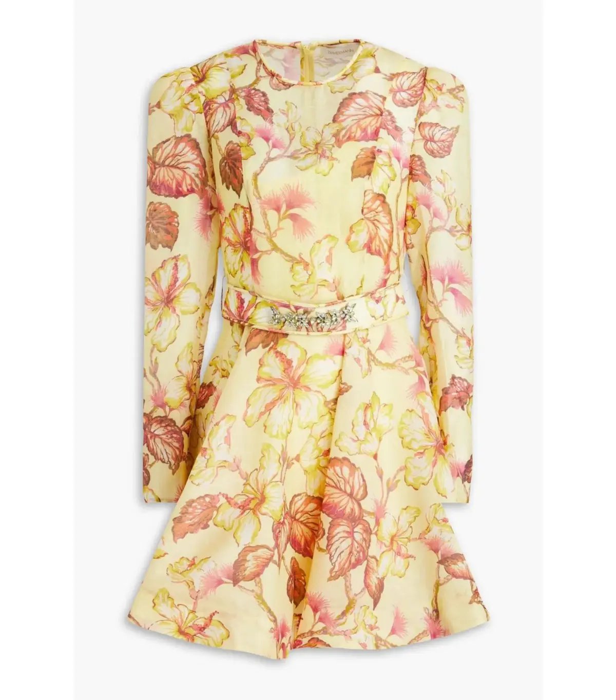 Zimmermann Matchmaker Floral Mini Dress in Yellow Hibiscus Size 0 / AU 8 photo 3