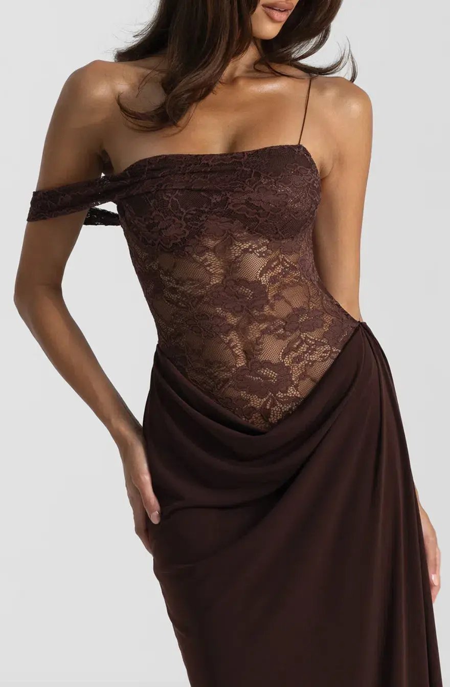 Natalie Rolt Sloane Gown Espresso Size AU 6 photo 5
