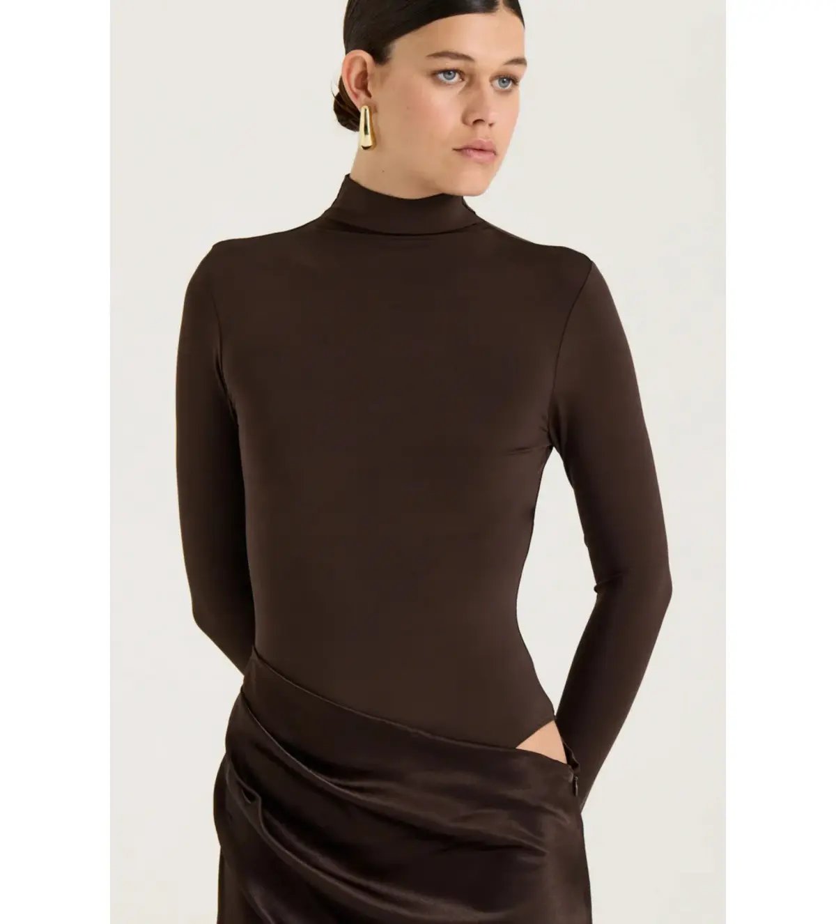 Henne Soraia Long Sleeve Maxi Dress Chocolate Size S AU 8 photo 5