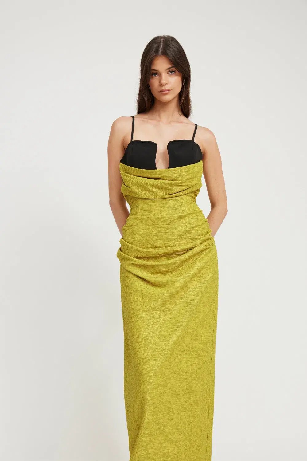 Tojha Ellison Maxi Dress Yellow Size 10 photo 2