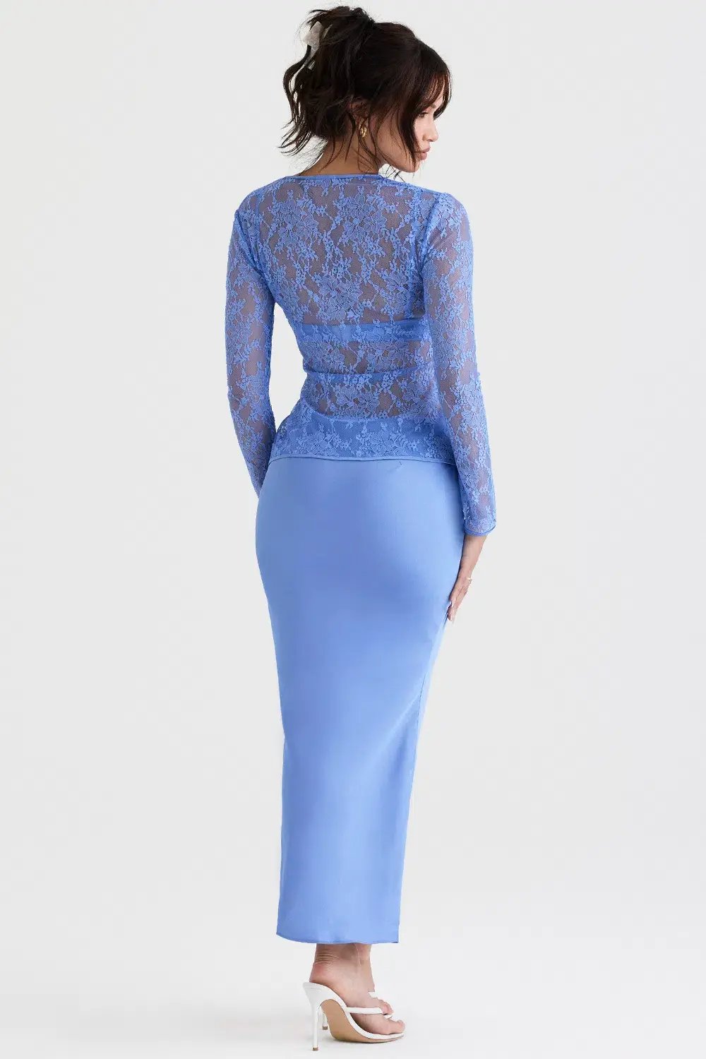 House of CB Phoebe Top & Clara Skirt Set Blue Size L/Au 12 photo 3
