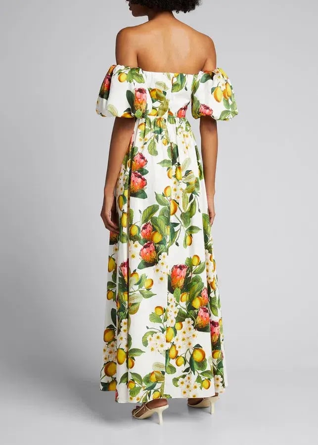 Borgo De Nor Juliet Off the Shoulder Maxi Dress Print Size 8 photo 2