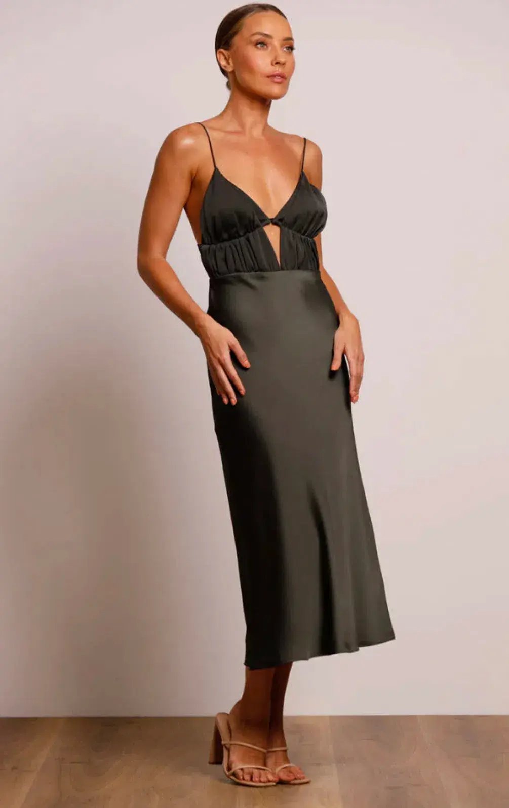 Pasduchas Pinnacle Slip Midi Dress Combat Size 8 photo 2