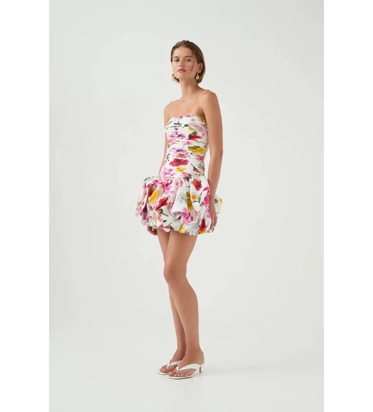 Aje Violette Bubble Hem Mini Dress Collage Floral Size AU 10 photo 4