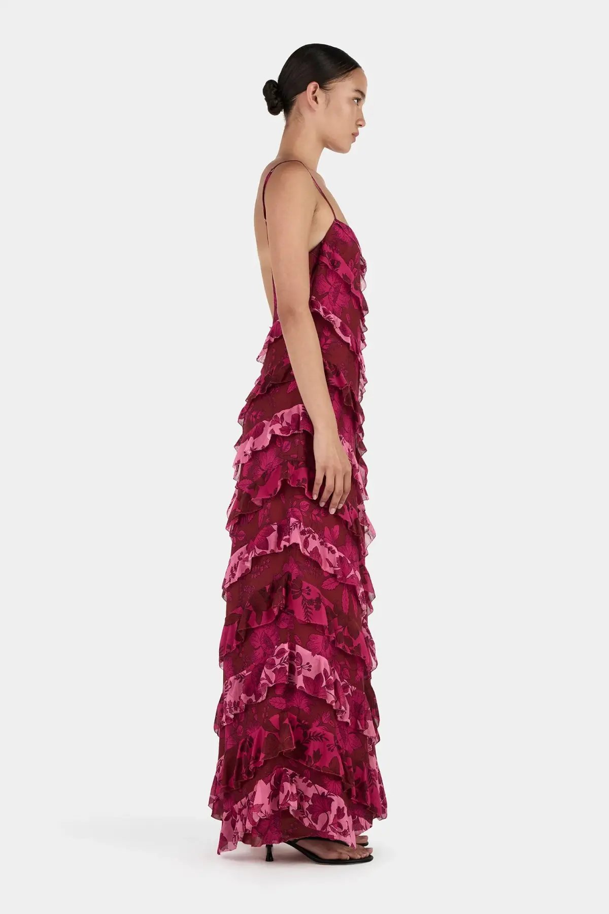 Hansen and Gretel Linnea Maxi Dress Magenta Floral Size AU 12 photo 4