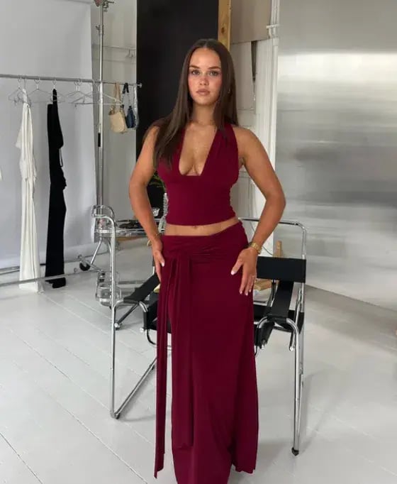 La Marie Sofie Set Burgundy Size 8 photo 4