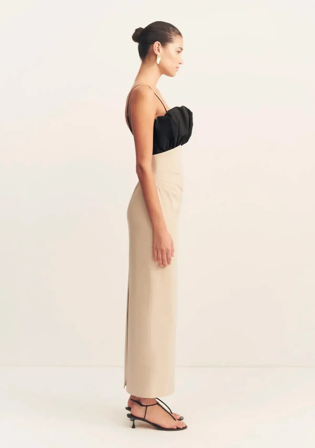 Shona Joy Campbell Bubble Bodice Midi Dress - Oat Milk size 10 photo 4