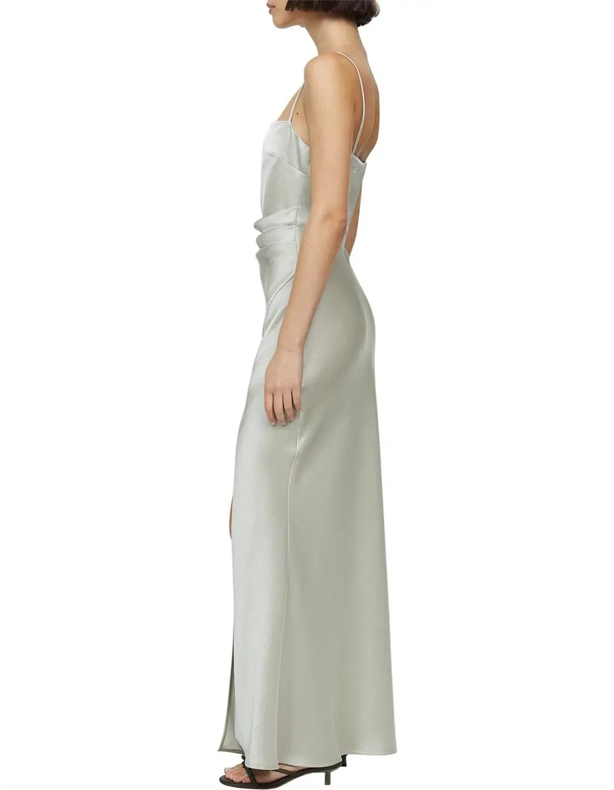 Bec & Bridge Nadia Square Neckline Tuck Detailing Maxi Dress Ecru Size 10 photo 3