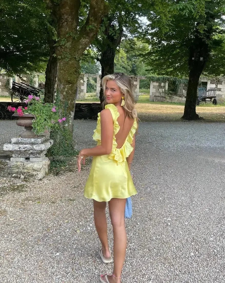 House of CB Tink Buttercup Mini Dress Yellow Size S / Au 8 photo 8