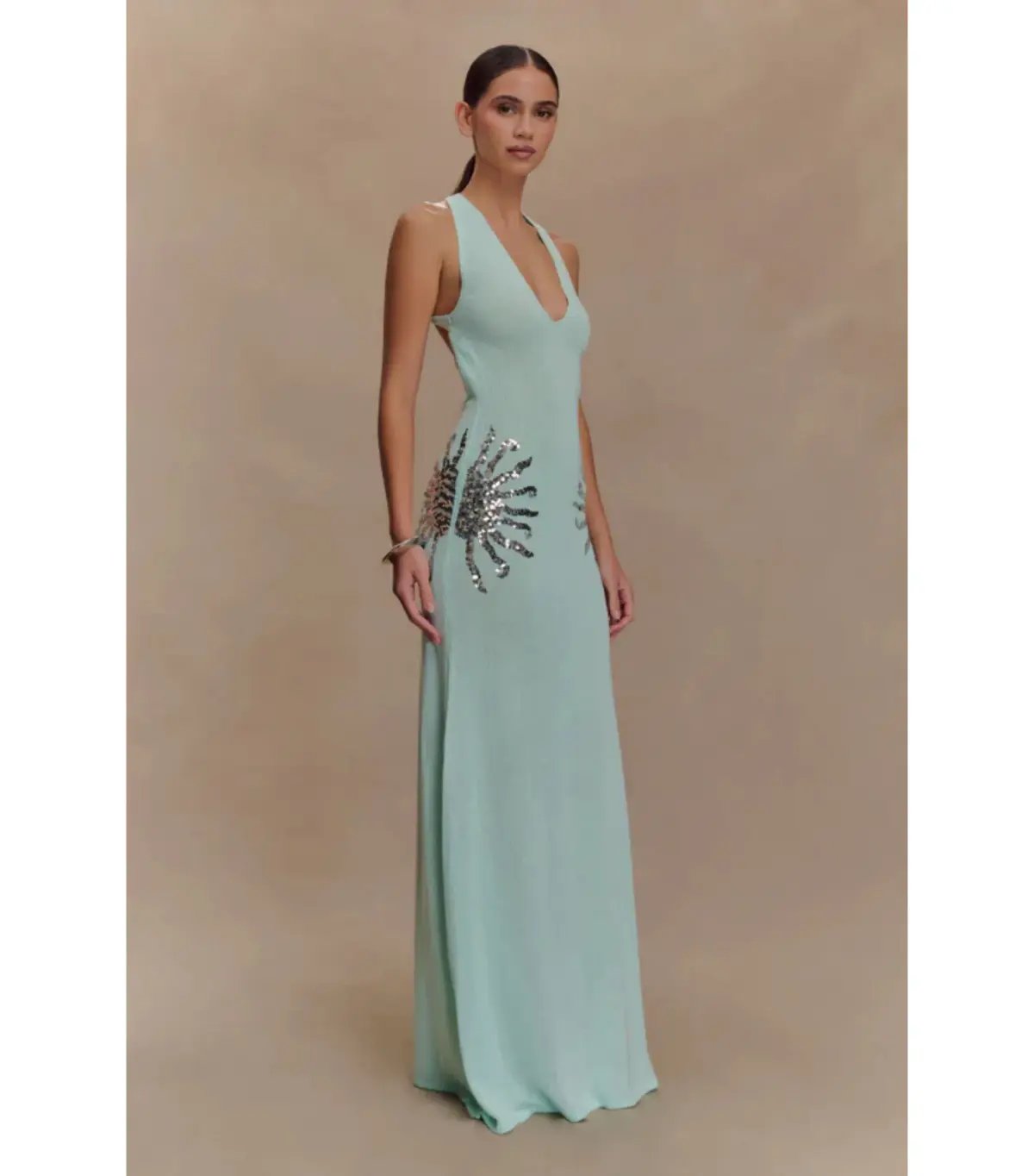 Meshki Ellington Knit Midi Dress in Lagoon Blue Size AU 8 photo 2