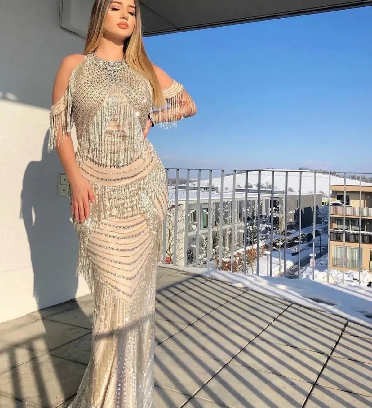 Portia And Scarlett Tassel Dress  Size 8 photo 3