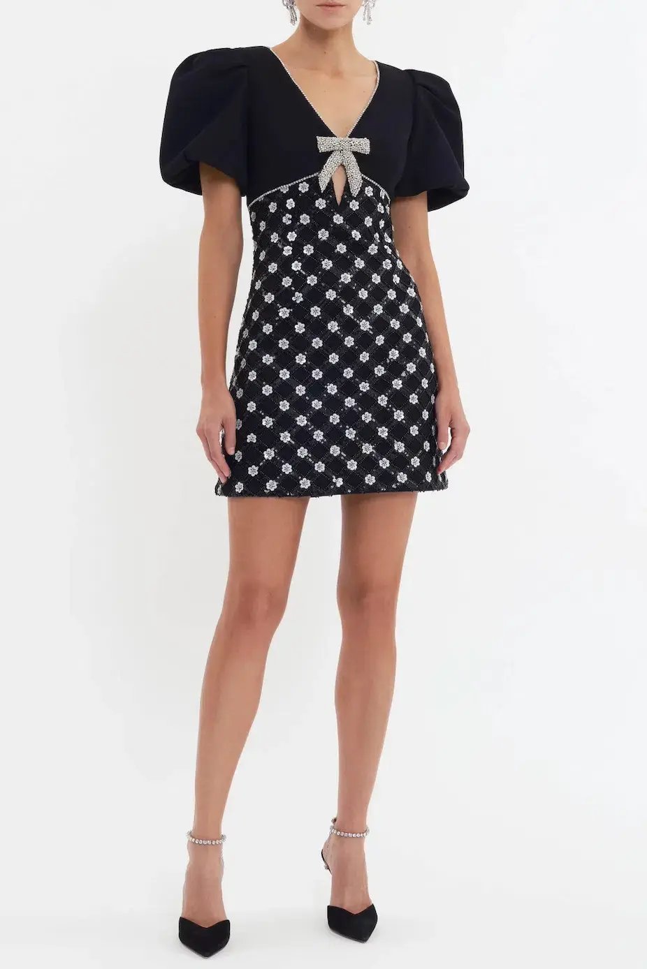 Rebecca Vallance Alivia Short Sleeve Mini Dress Black Size 10 photo 2