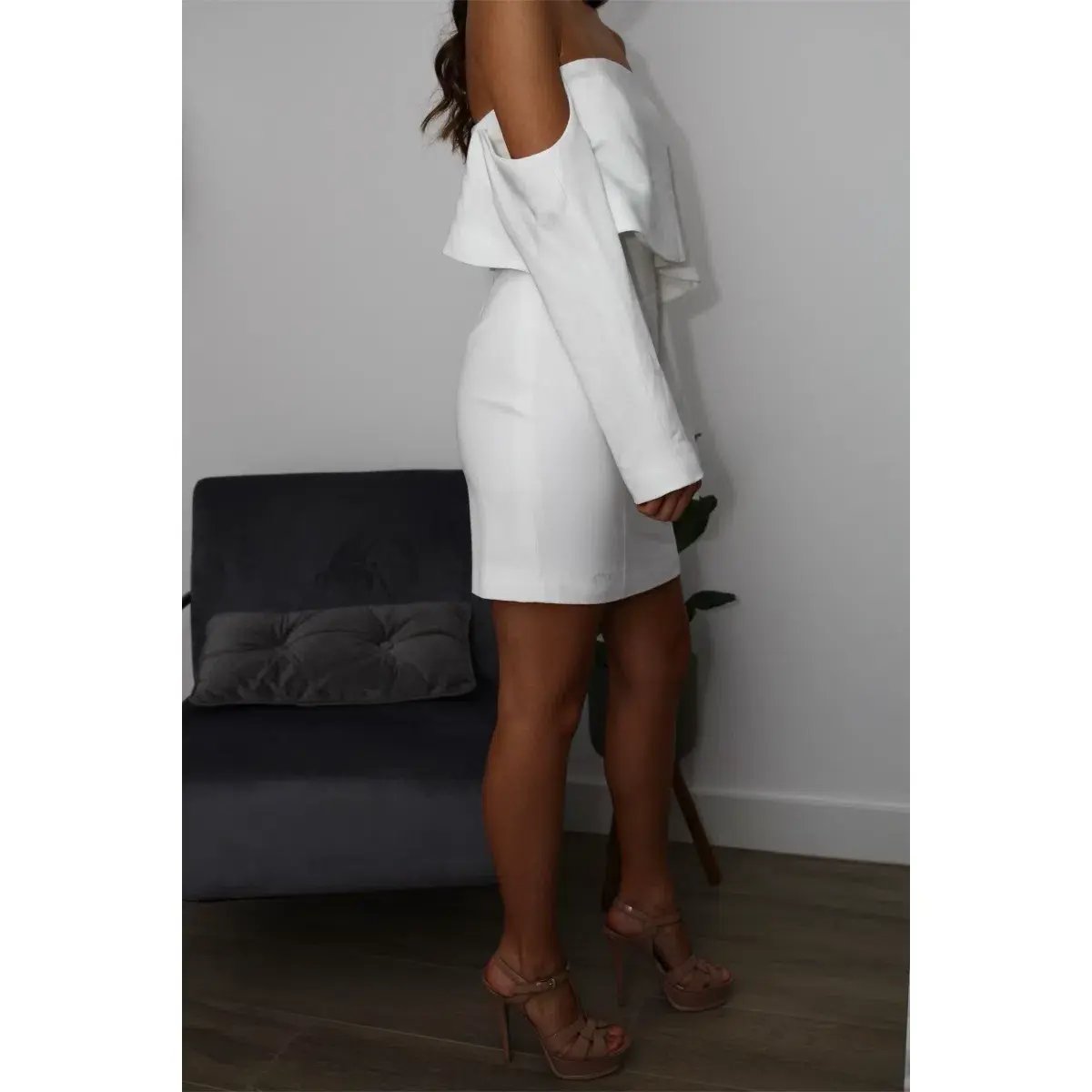 Keepsake the Label Stolen Dance Long Sleeve Mini Dress White Size 6 photo 3