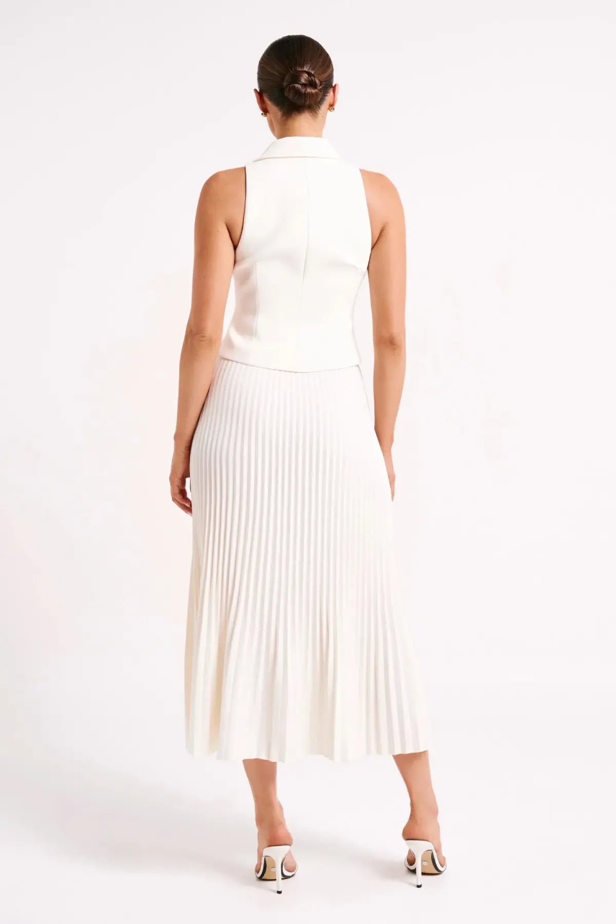 Meshki Mura Suiting Vest and Twyla Pleated Maxi Skirt White Size AU 6 photo 2