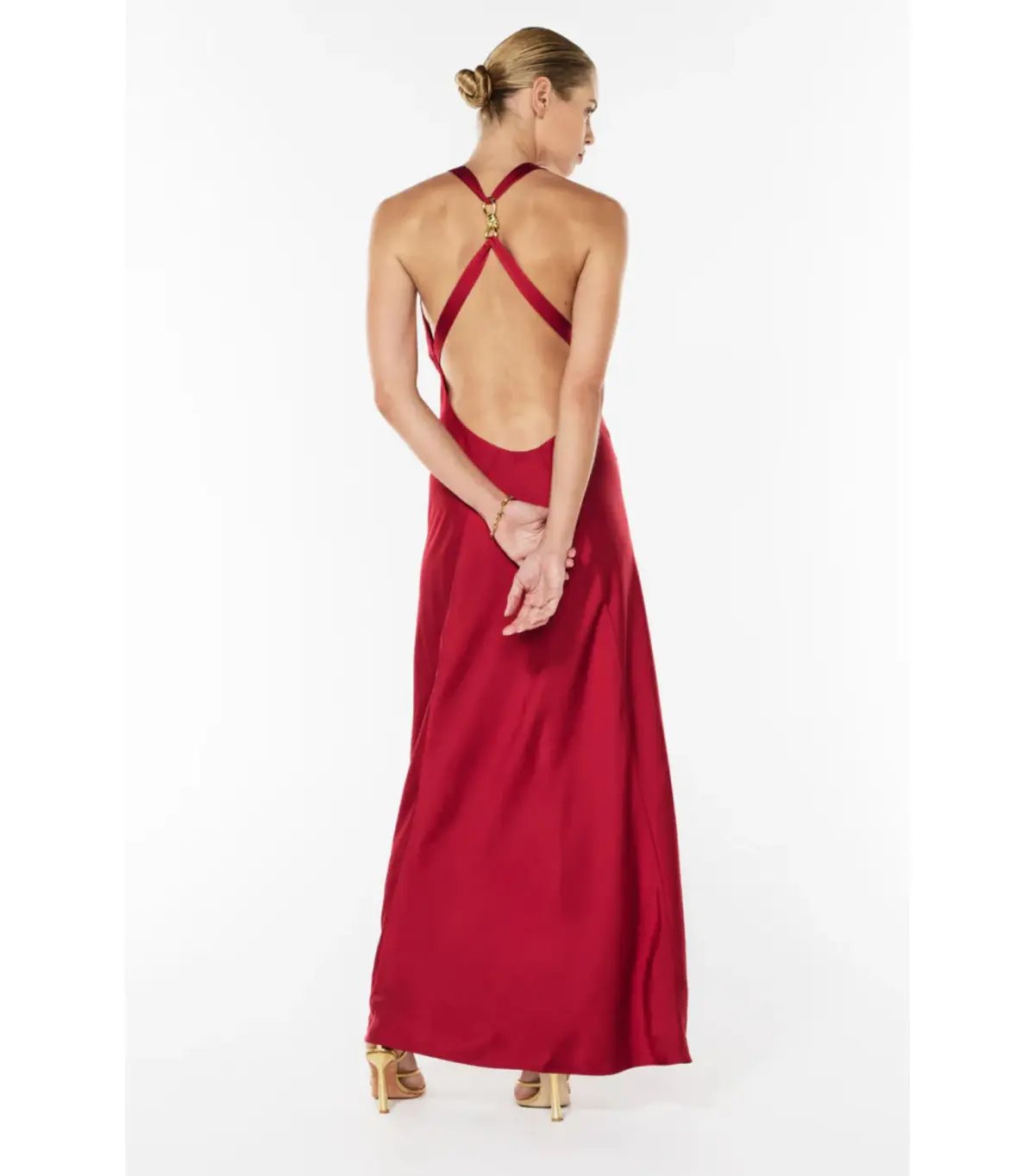 Manning Cartell Charmed Cowl Slip Dress in Red Size AU 12 photo 5