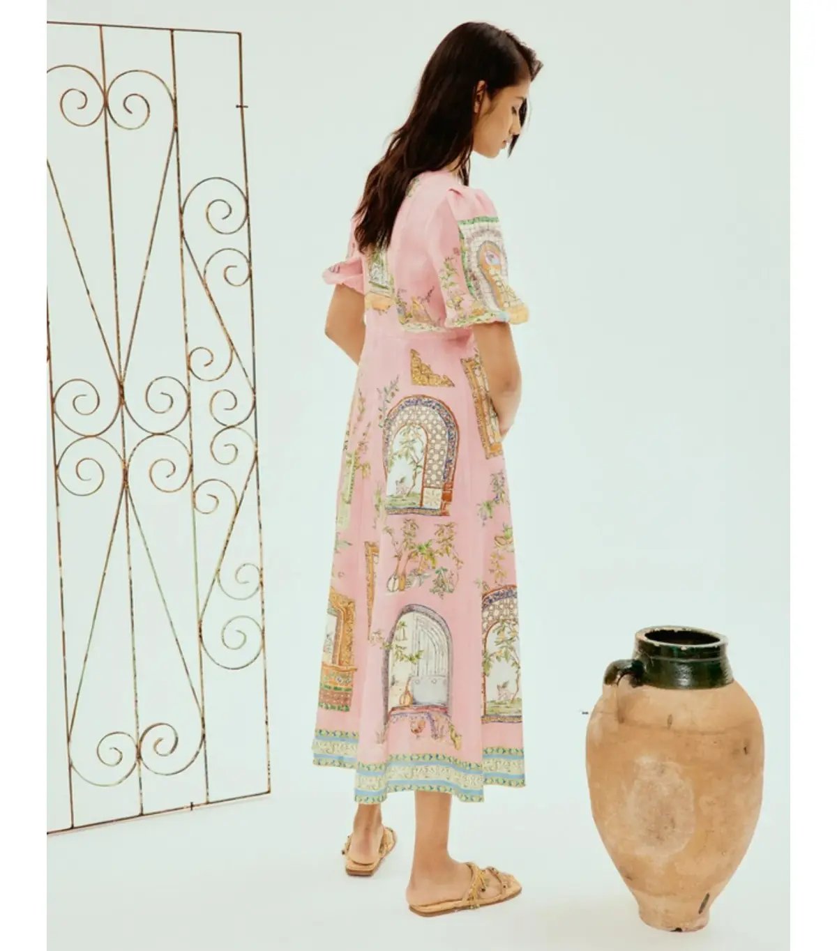 Alemais Monte Midi Dress Pink Size AU 10 photo 3