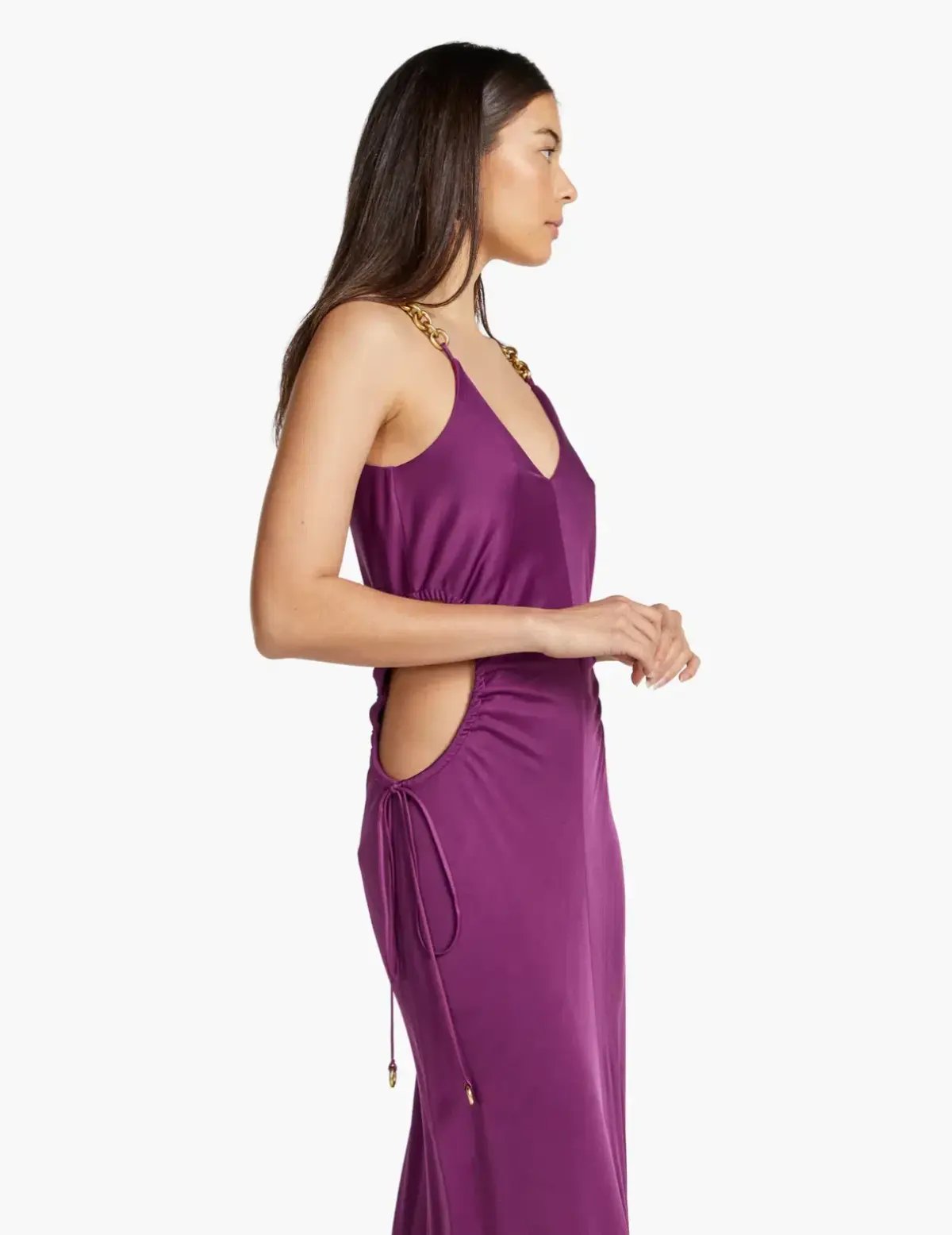 Manning Cartell Digital Love Chain Slip Maxi Dress in Orchid Purple Size AU 12 photo 5
