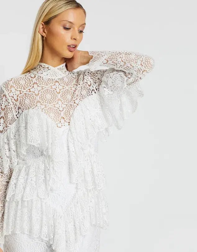 Nicola Finetti Polina Dress White Size 6 photo 2