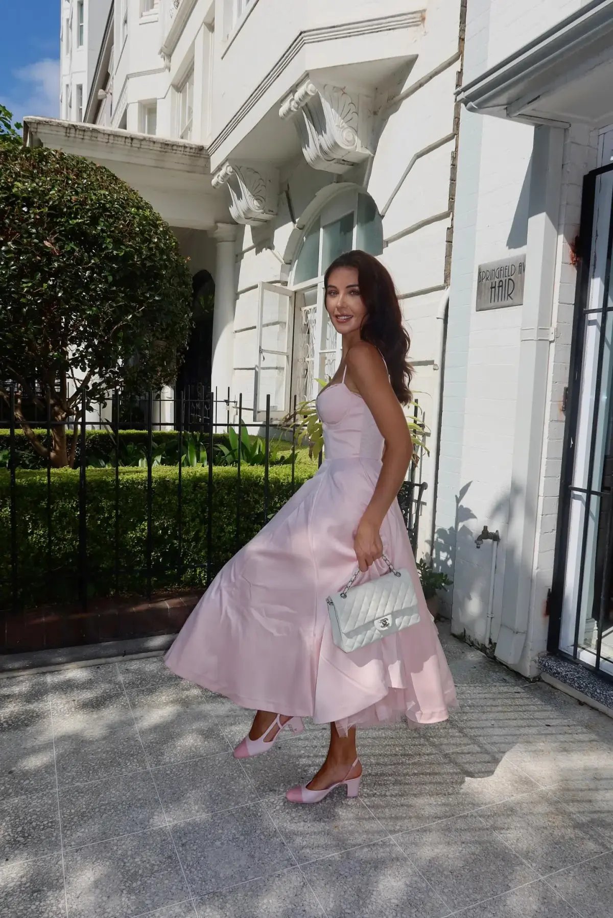 House of CB Mademoiselle Midi Dress Ballerina Pink Size AU 8 photo 2