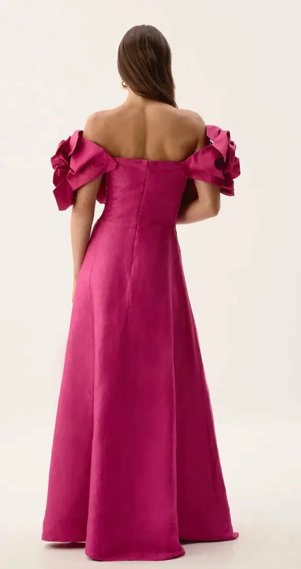 Aje Etta Gown Magenta Size 12 photo 6