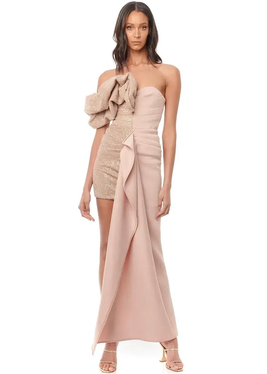 Eliya The Label Eveleigh Dress Nude Size M/Au 10 photo 2