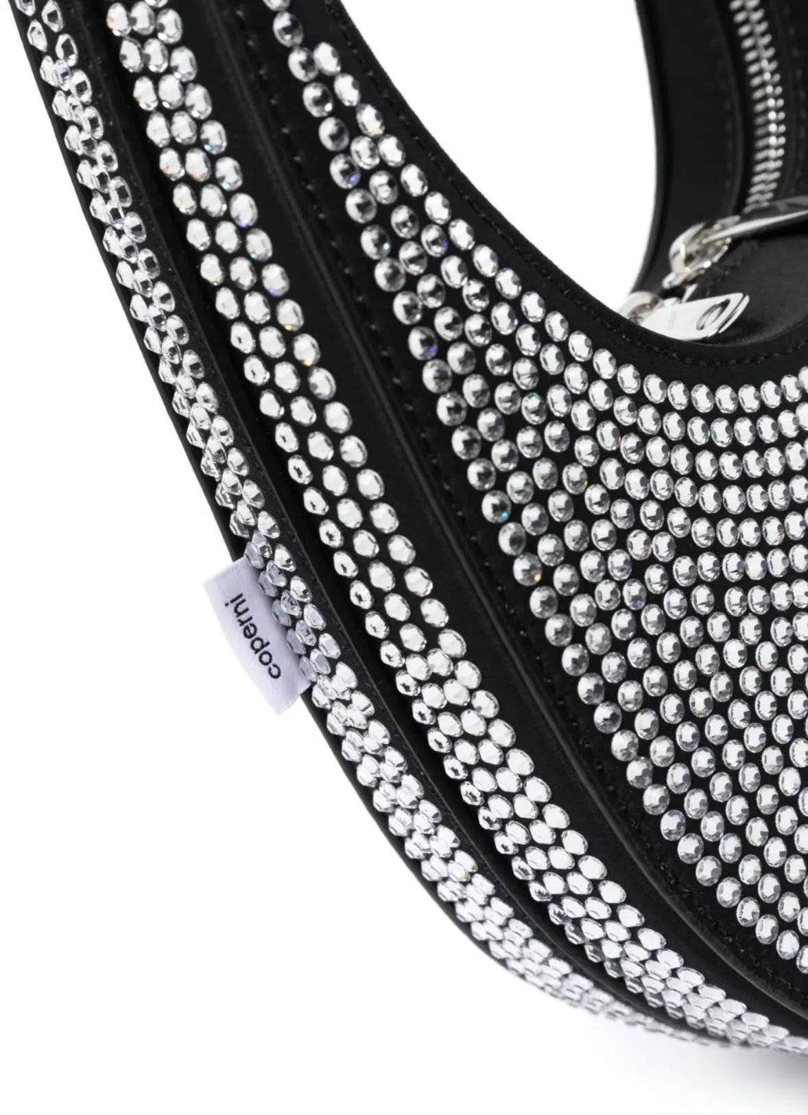 Coperni Crystal Embellished Mini Swipe Bag Black photo 5
