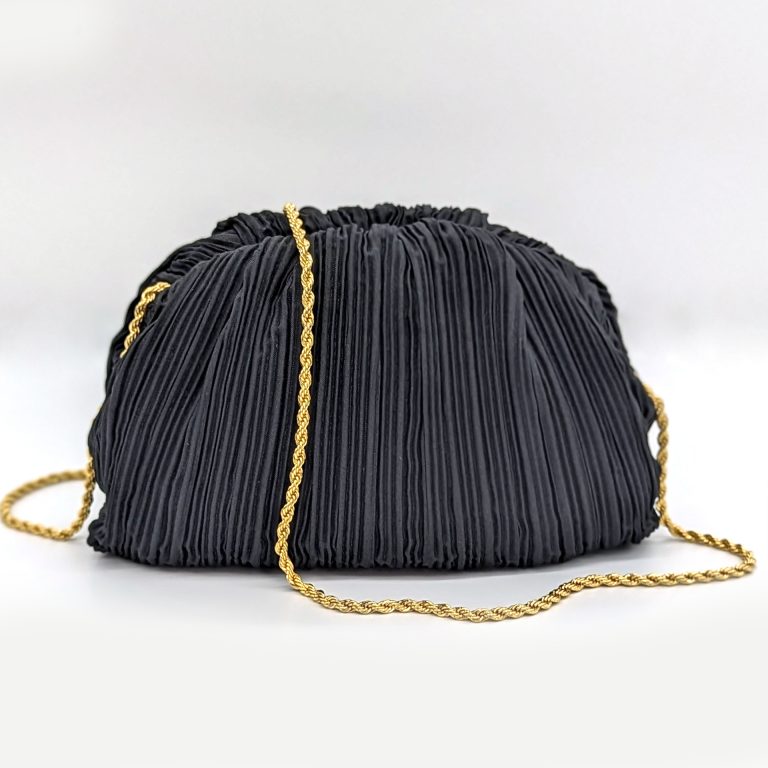 Loeffler Randall Bailey Black Pleated Dome Clutch photo 2
