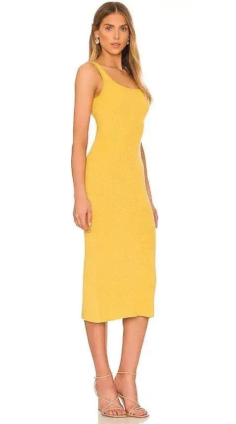 Majorelle Dress Betrys Tie Back Midi Yellow Gold Size S/ AU 6 photo 2