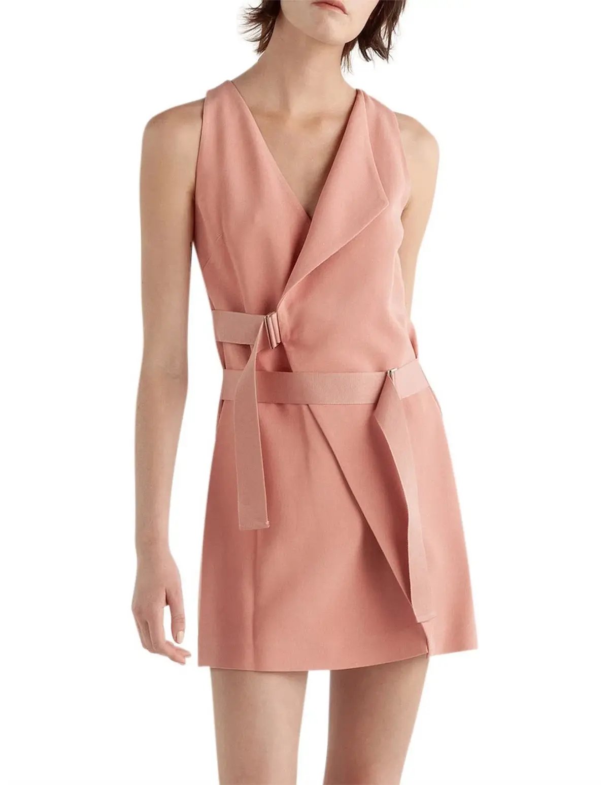 Dion Lee Military Holster Buckle Mini Dress Blush Pink Size 14 photo 2