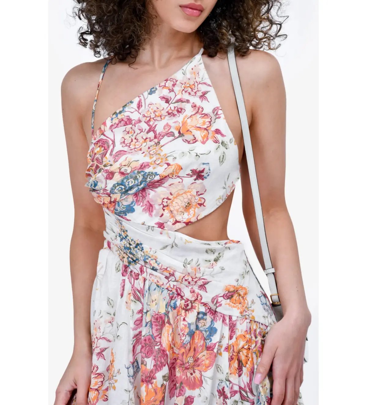 Zimmermann Pattie Asymmetric Open Back Dress in White Size AU 6 photo 2
