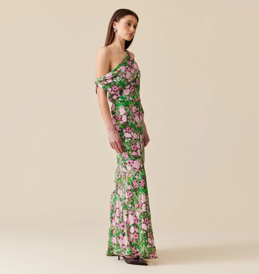 Ruby Melon Maxi Dress Aurora Floral Size 8 photo 2