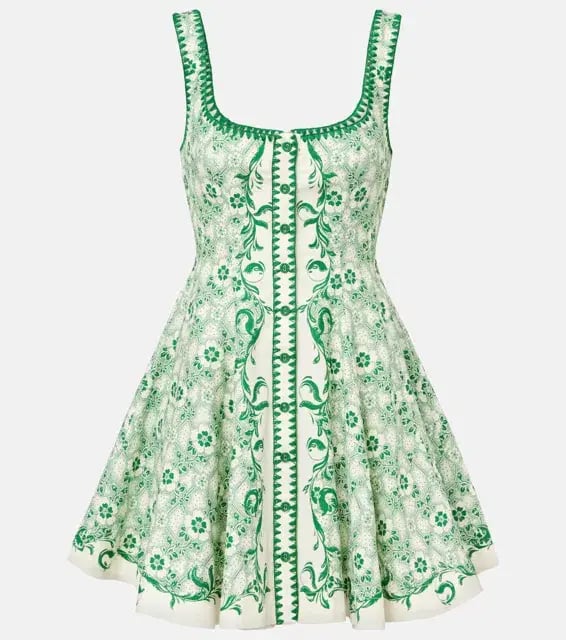 ALEMAIS Airlie Mini Dress Exclusive Olive Size 8 AU photo 3