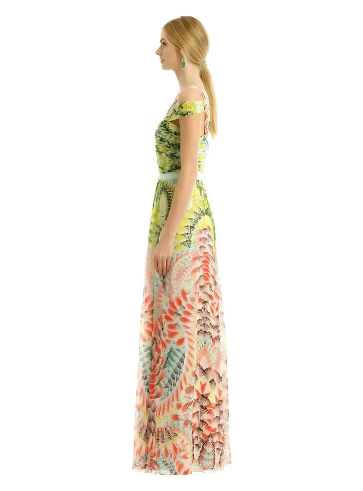 BCBGMAXAZRIA Inga Silk Maxi Dress  Abstract Print Size 0 / AU 6 photo 2