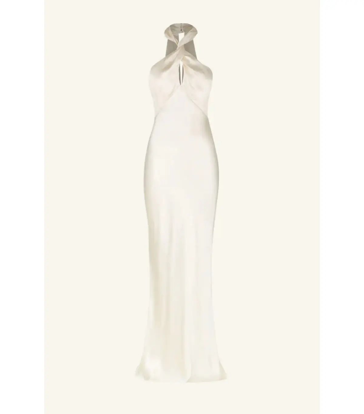 Shona Joy La Lune High Neck Twist Maxi Dress Cream Size AU 10 photo 6