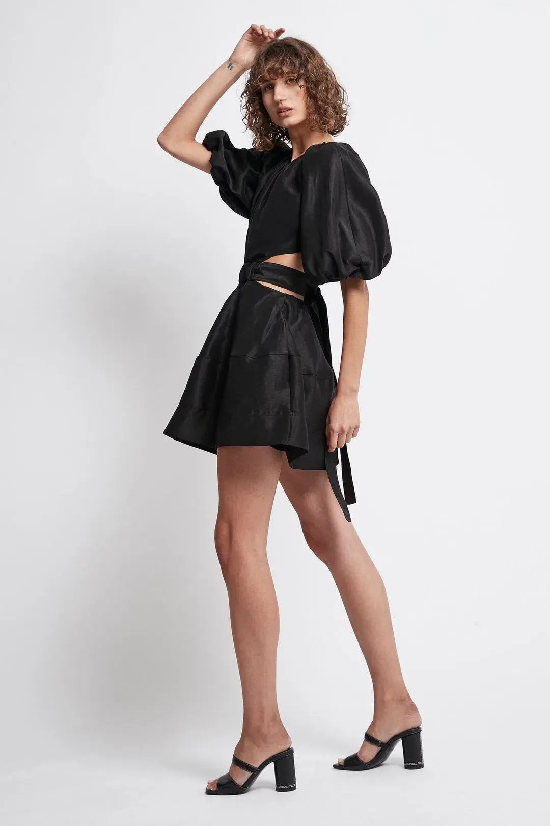 Aje Psychedelia Cut Out Mini Dress Black Size 8 photo 2