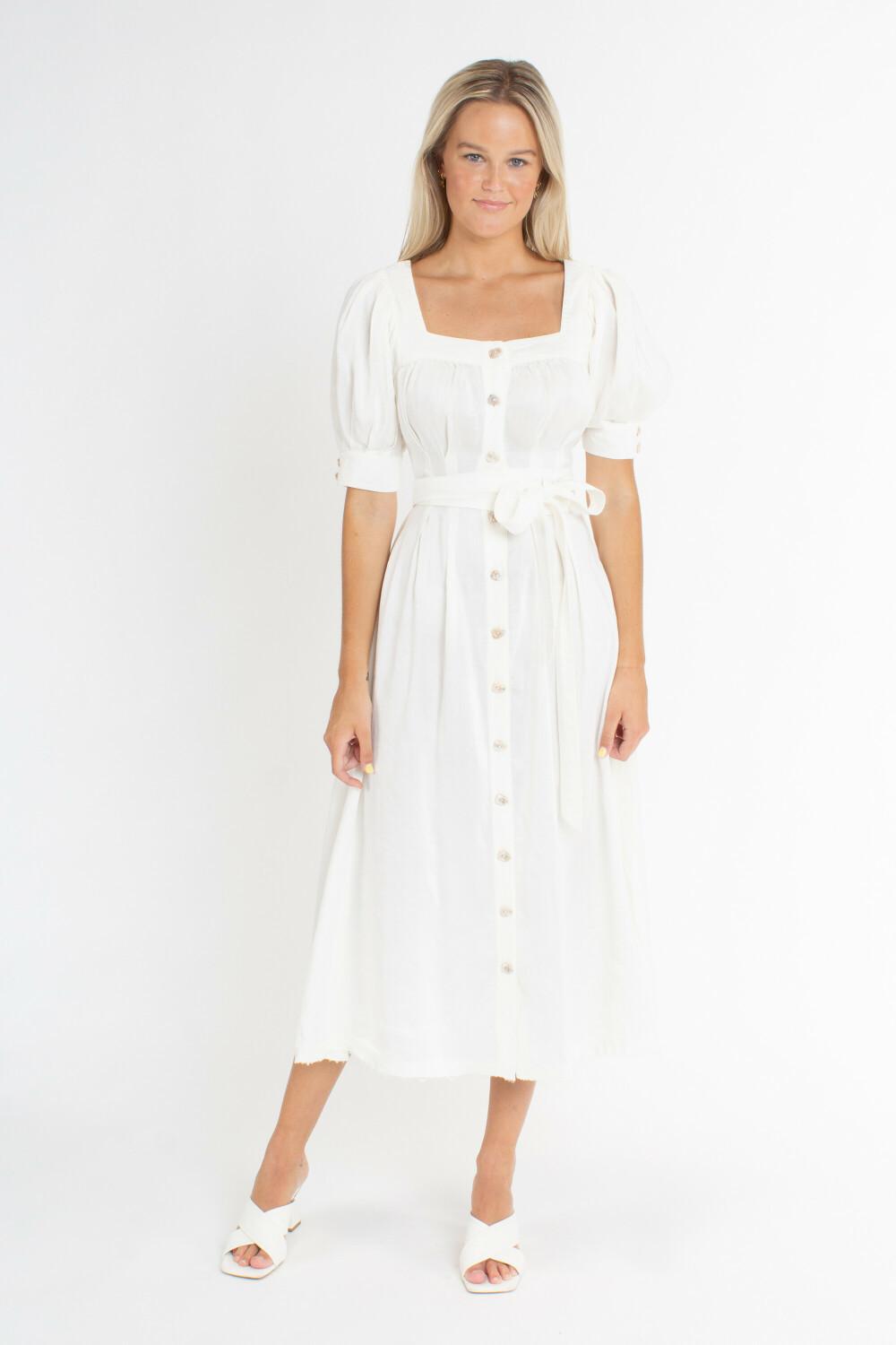 Aje Aspect Dress White Size 6 photo 3