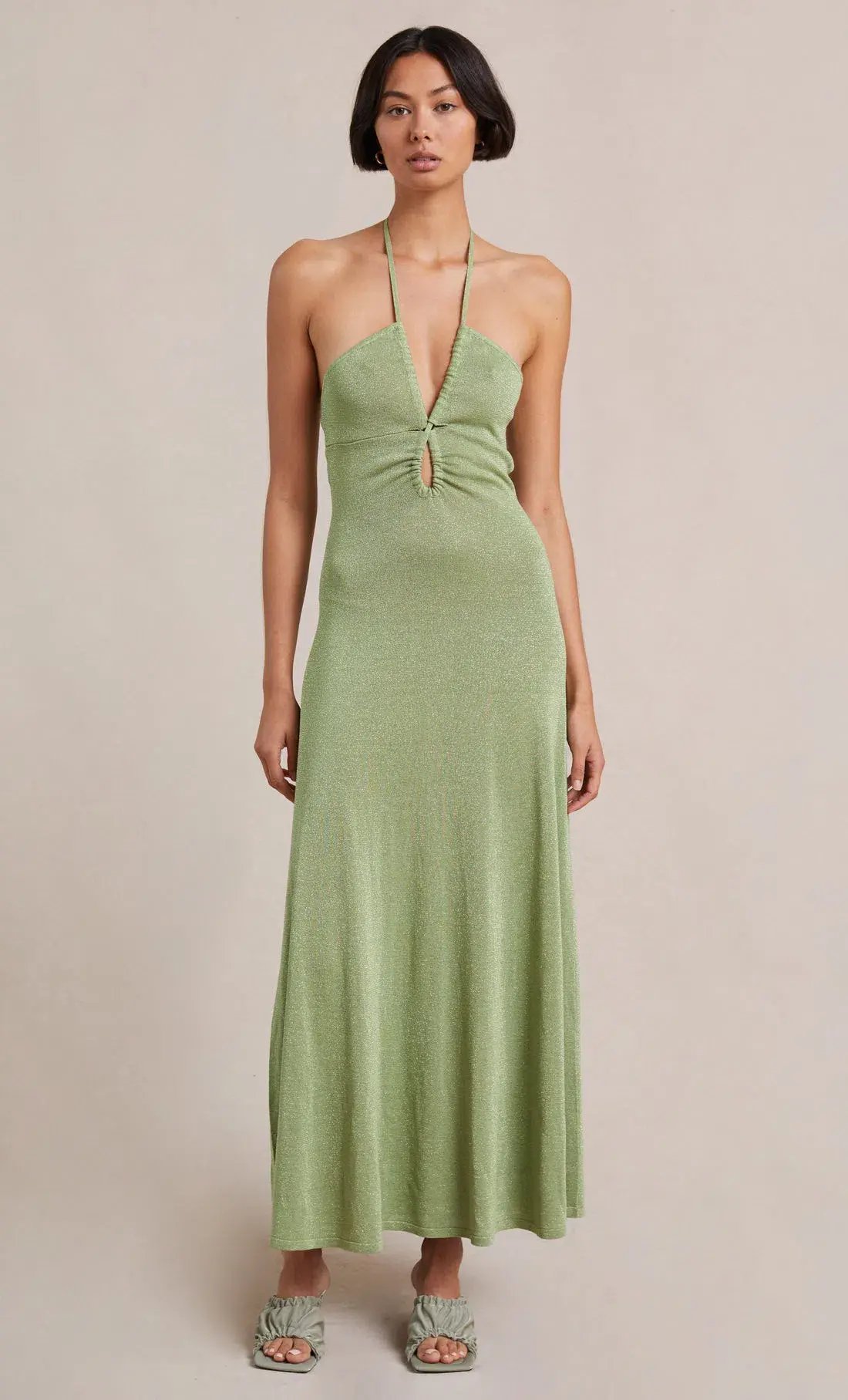 Bec & Bridge Indya Knit Maxi Dress Green Size 6 photo 2