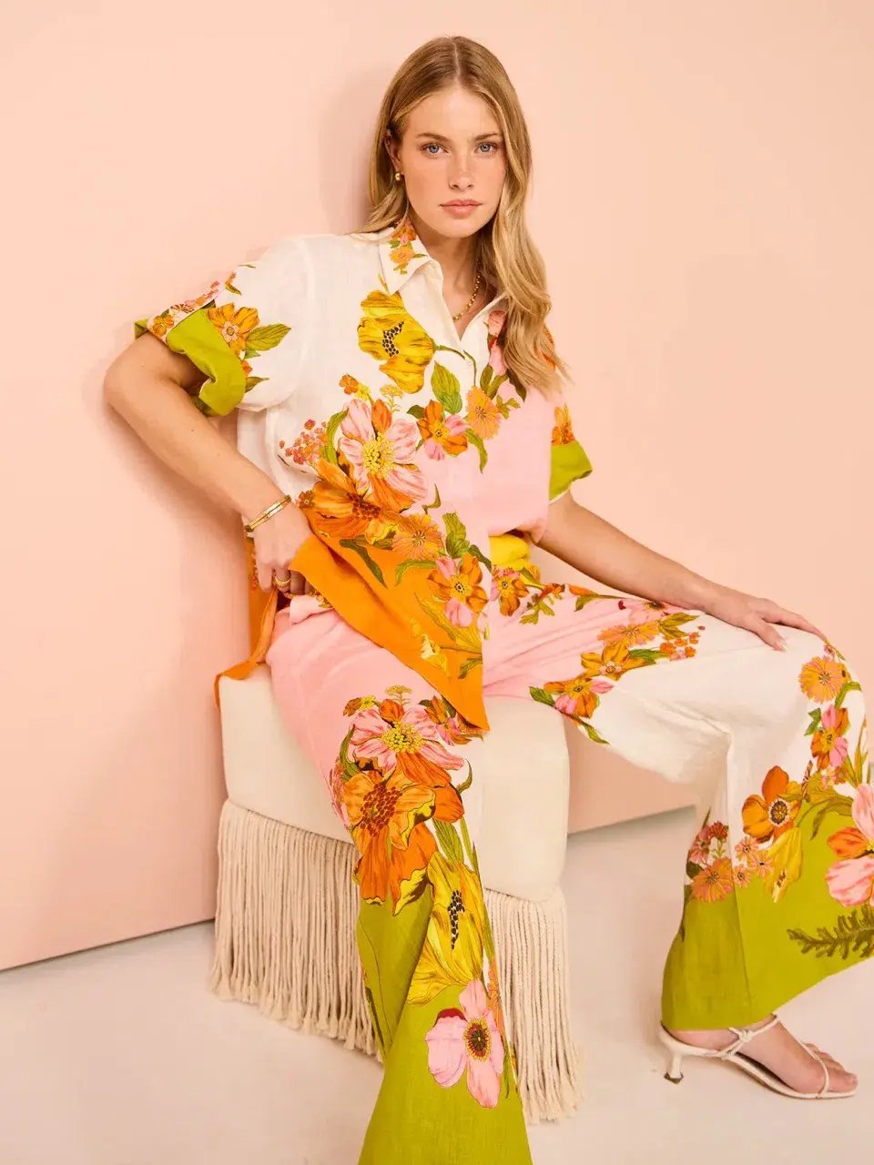 ALEMAIS Silas Shirt & Pant Set Floral Multi Size 10 photo 15