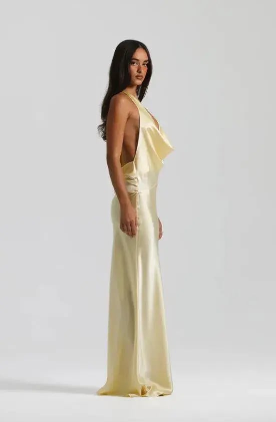 Natalie Rolt Gabi Gown in Lemon Size 8 photo 3