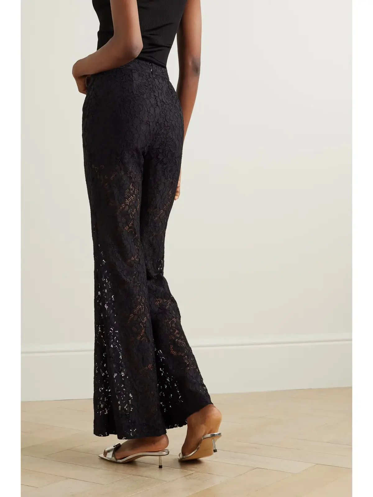 Zimmerman Matchmaker Lace Flared Pants Black Size 0 / AU 8 photo 2